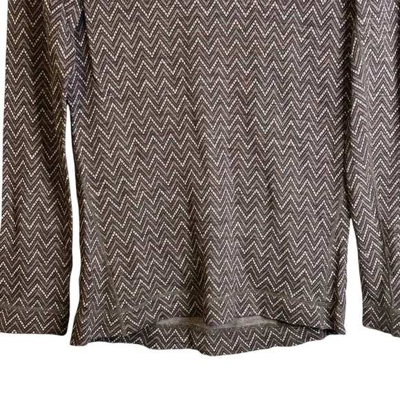 SmartWool Merino Wool Chevron Pattern Long Sleeve Top Base Layer Sweater Large - Picture 2 of 11